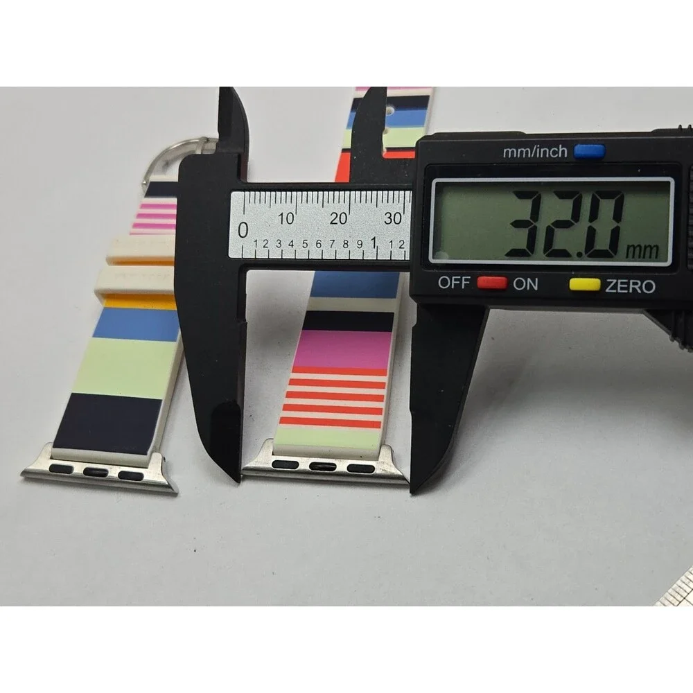 Kate Spade New York Apple Watch Band 38 40 41mm Multicolor Stripe Silicone Strap - Picture 7 of 8